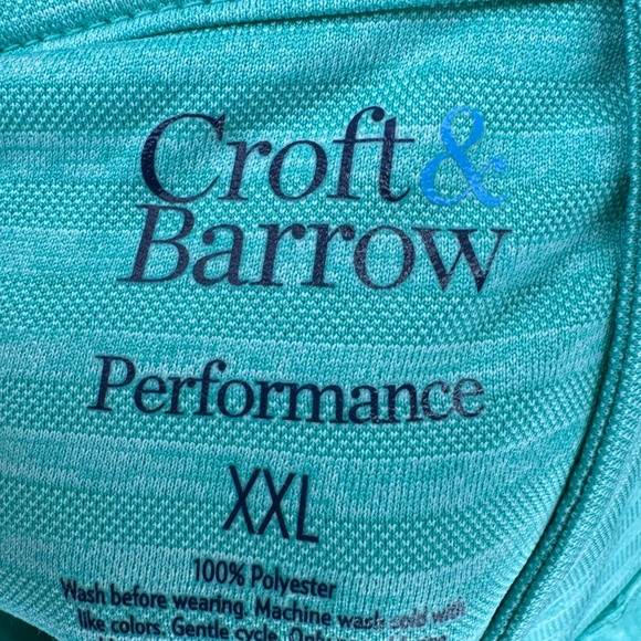 Croft & Barrow Performance Womens Aqua Mock Neck Wicking SweatShirt Top XXL NEW - Picture 6 of 10